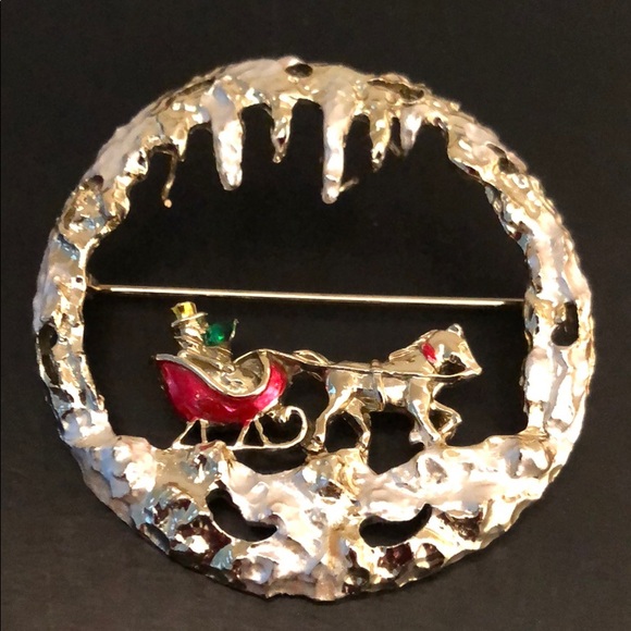 SLEIGH BROACH CIRCLE WITH SLEIGH - Picture 9 of 10